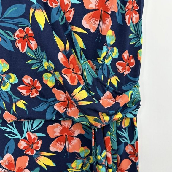 Lands' End Floral Dress - Blue and Red - Picture 5 of 13